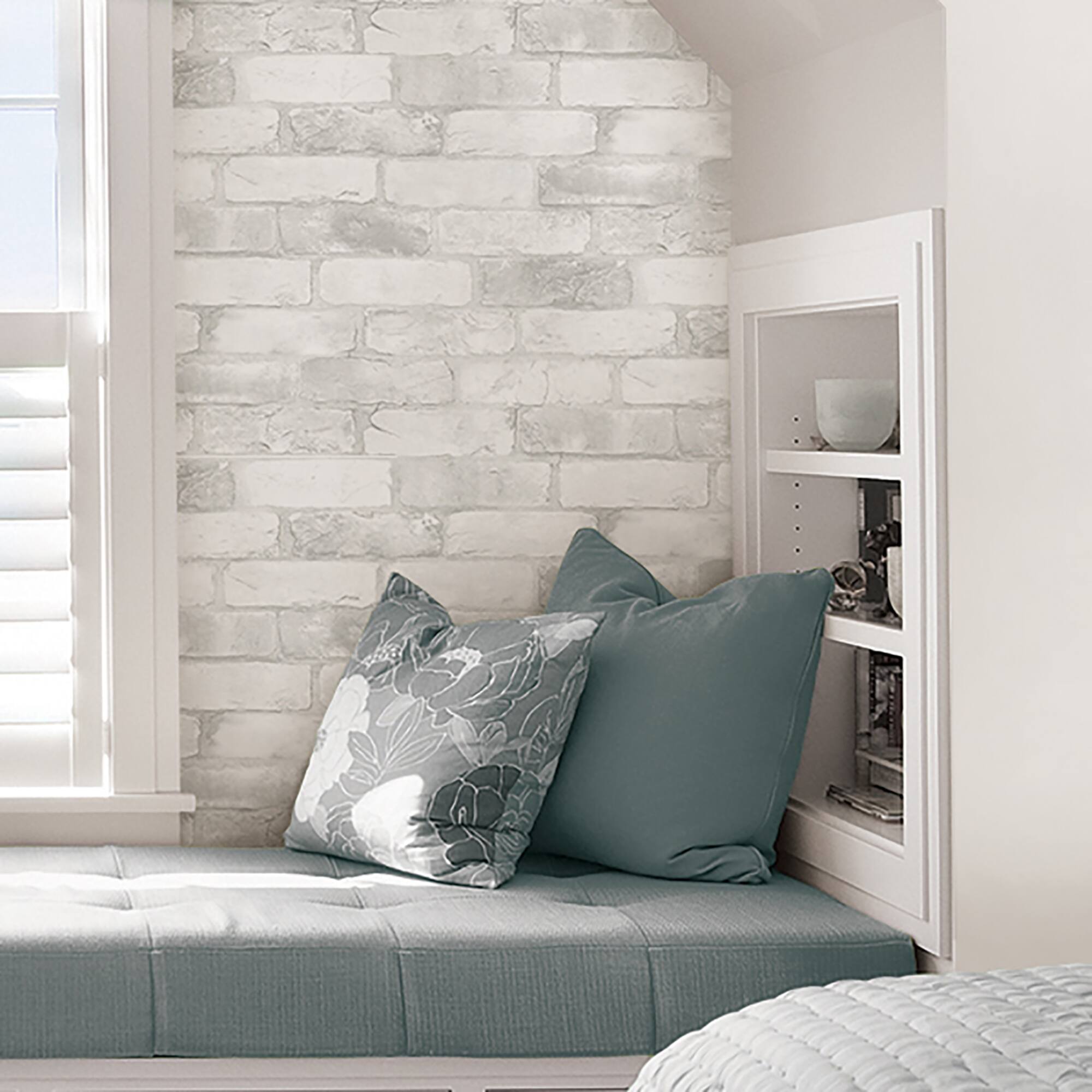 NuWallpaper Loft White Brick Peel & Stick Wallpaper
